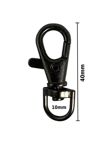Moschettone in metallo - Canne di fucile 40 x 10 mm