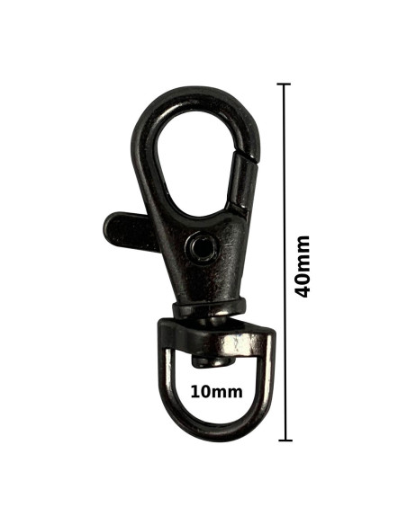 Moschettone in metallo - Canne di fucile 40 x 10 mm