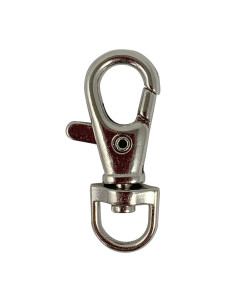 Moschettone in metallo - Argento 40 x 10 mm