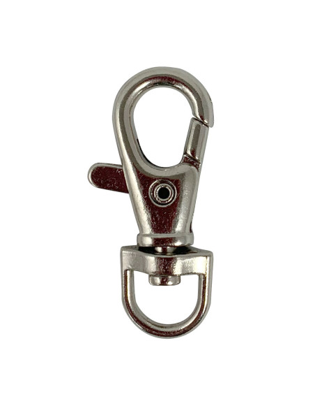 Moschettone in metallo - Argento 40 x 10 mm