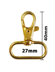 Moschettone in metallo - Dorato 40 x 27 mm