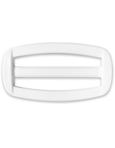 Fibbia scorrevole in plastica bianca 50 mm