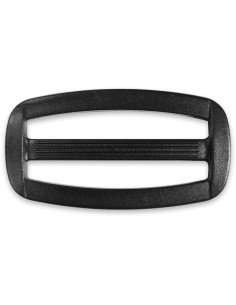 Fibbia scorrevole in plastica nera 50 mm
