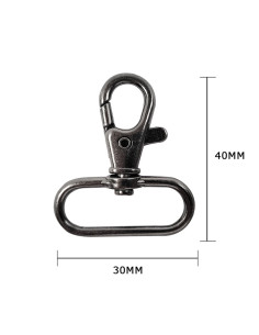 Moschettone in metallo - Canne di fucile 40 x 30 mm 2
