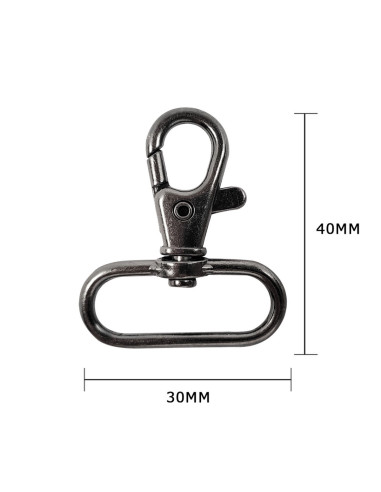 Moschettone in metallo - Canne di fucile 40 x 30 mm