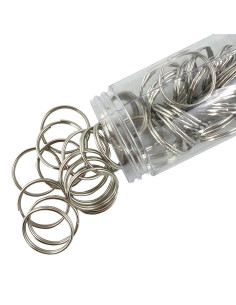 Anelli spezzati portachiavi 30 mm argento