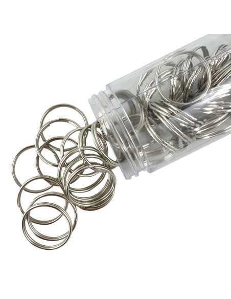 Anelli spezzati portachiavi 30 mm argento