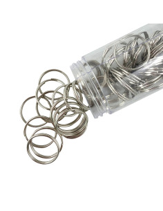 Anelli spezzati portachiavi 25 mm argento