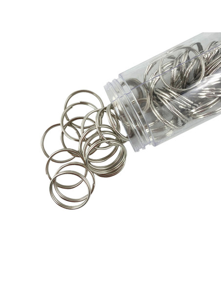 Anelli portachiavi rotti 20 mm argento