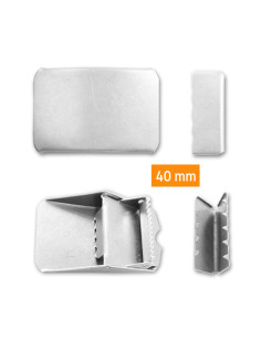 Fibbia a griffe e patta - Argento 40 mm