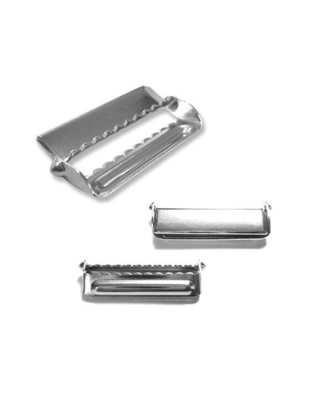 Fibbia di regolazione per bretelle - Argento 24 mm