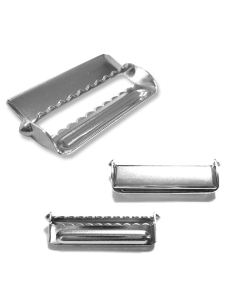 Fibbia di regolazione per bretelle - Argento 36 mm