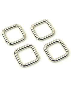 Set di 4 anelli quadrati - Argento 12,7 mm