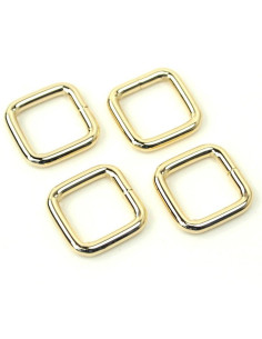 Set di 4 anelli quadrati - Oro 12,7 mm