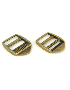 Fibbie regolabili in metallo bronzo 25 mm