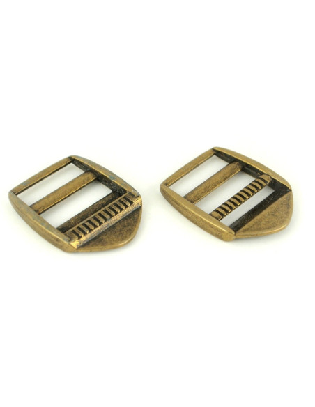 Fibbie regolabili in metallo bronzo 25 mm