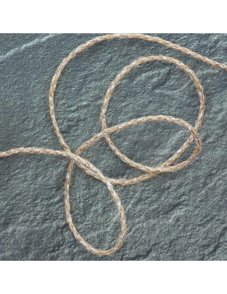 Trecce rotonde juta lurex - Argento