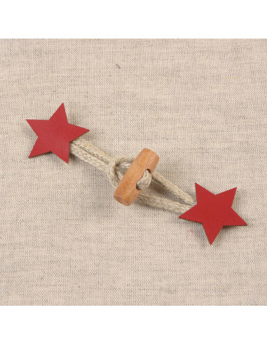 Stella di Brandeburgo similpelle - Rosso