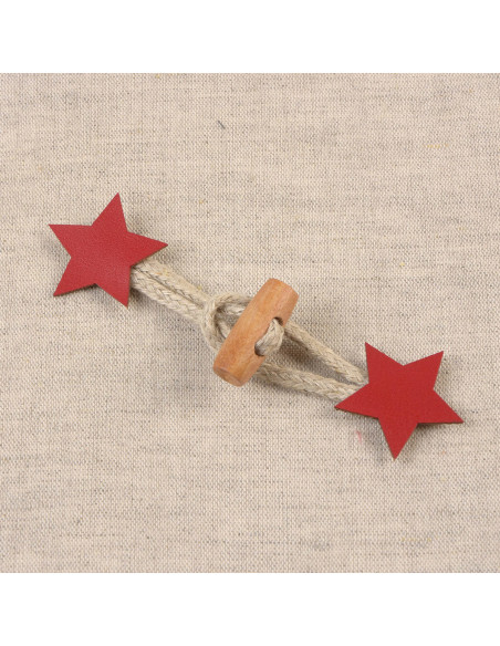 Stella di Brandeburgo similpelle - Rosso