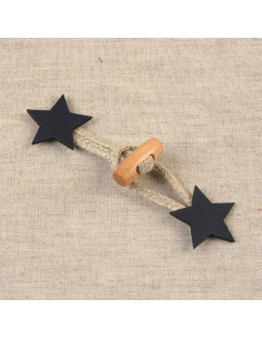 Stella Brandeburgo similpelle - Blu marino