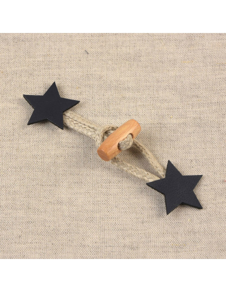 Stella Brandeburgo similpelle - Blu marino
