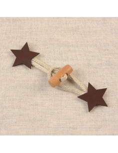 Brandeburgo stella similpelle - Marrone
