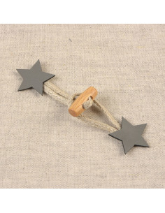 Brandeburgo stella similpelle - Grigio