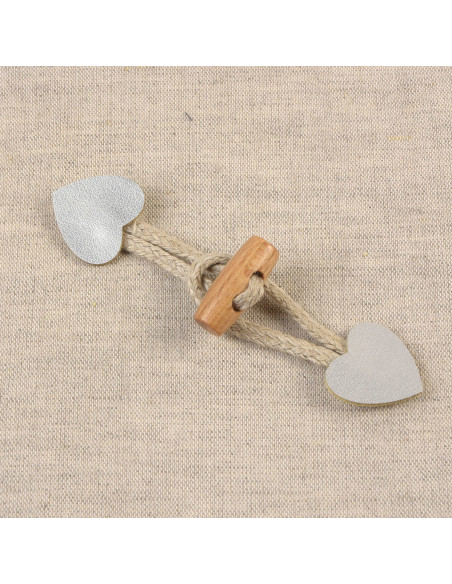 Brandeburgo cuore simil - Argento