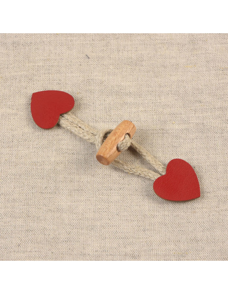 Brandeburgo cuore similpelle - Rosso