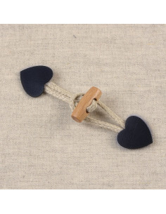 Brandeburgo cuore similpelle - Blu marino