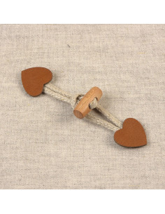 Brandeburgo cuore similpelle - Camel