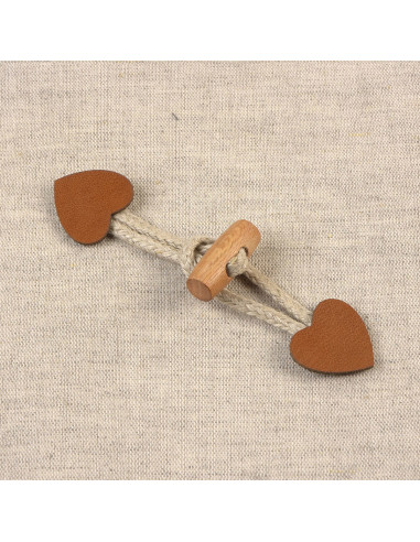 Brandeburgo cuore similpelle - Camel