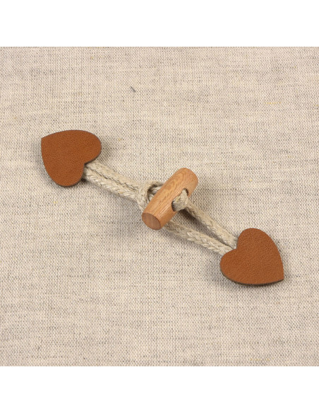 Brandeburgo cuore similpelle - Camel