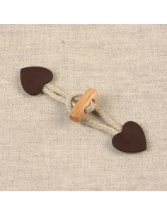 Brandeburgo cuore similpelle - Marrone