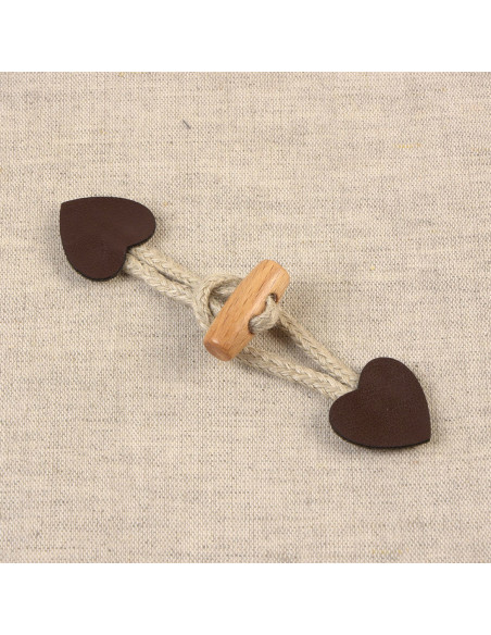 Brandeburgo cuore similpelle - Marrone
