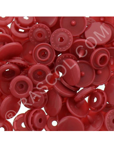 Confezione di 25 bottoni a pressione in resina KAM rotondi - Rame rosso