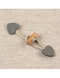 Brandeburgo cuore similpelle - Grigio