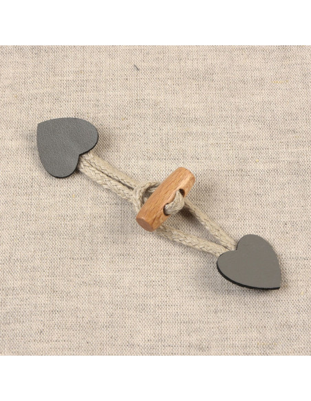 Brandeburgo cuore similpelle - Grigio