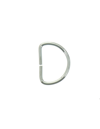 Anello a D 25 mm - Argento