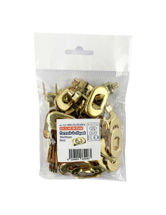 Set di 20 chiusure a scatto ovali 35 x 20 mm - Oro