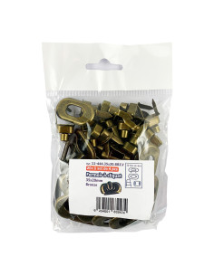 Set di 20 chiusure a scatto ovali 35 x 20 mm - Bronzo