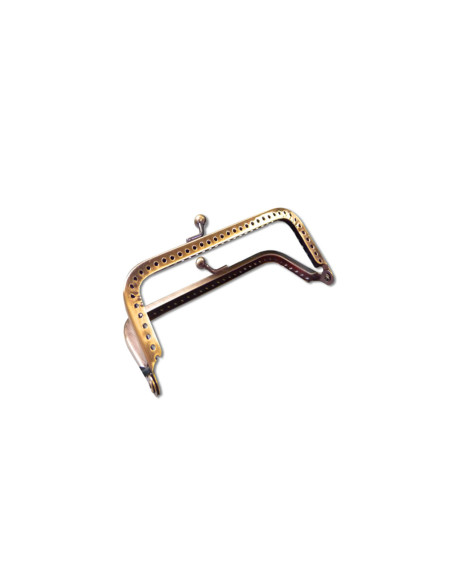 Chiusura rettangolare per borsa 75 mm - Bronzo
