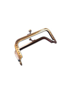 Chiusura rettangolare per borsa 125 mm - Bronzo
