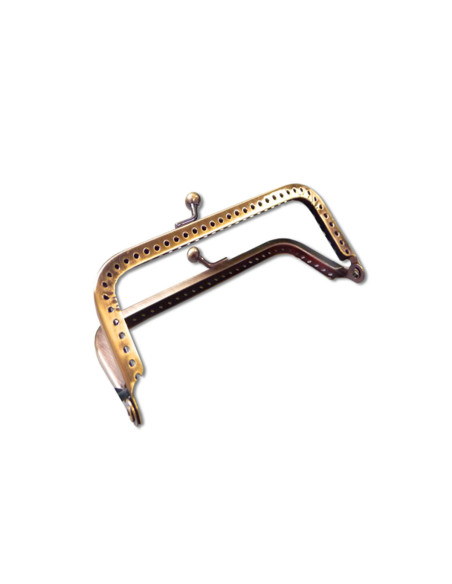 Chiusura rettangolare per borsa 125 mm - Bronzo