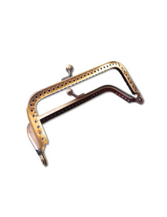 Chiusura rettangolare per borsa 150 mm - Bronzo