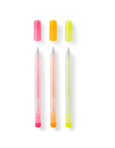 Penna gel glitter rosa, arancione e giallo Cricut Joy