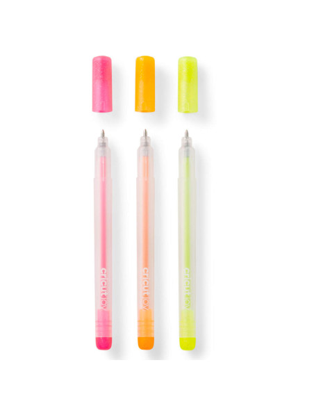 Penna gel glitter rosa, arancione e giallo Cricut Joy