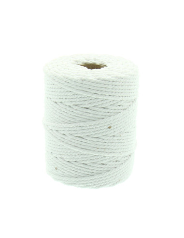 Corda di cotone macramè 4 mm - Bianco