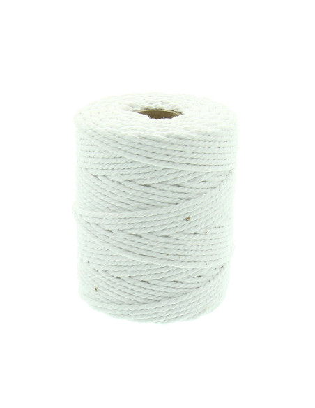 Corda di cotone macramè 4 mm - Bianco