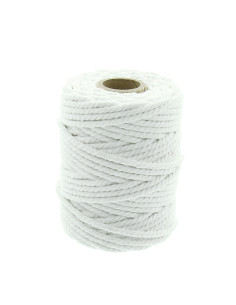 Corda di cotone macramè 4,5 mm - Bianco